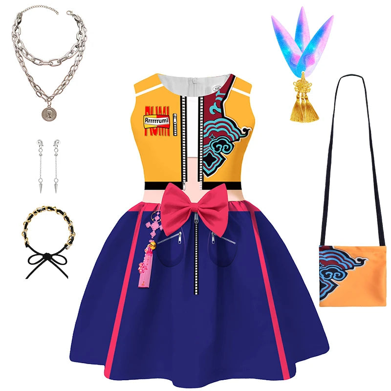 Demon Hunter Team Rumi, Zoey & Mira K-Pop Girls Cosplay Dress