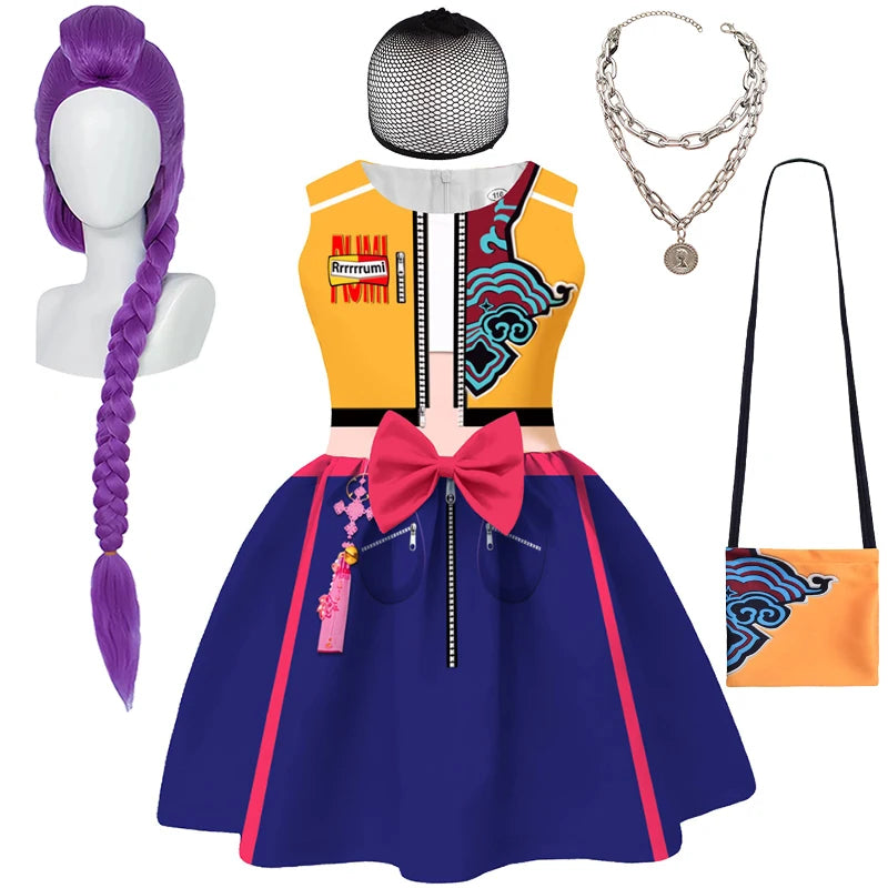 Demon Hunter Team Rumi, Zoey & Mira K-Pop Girls Cosplay Dress