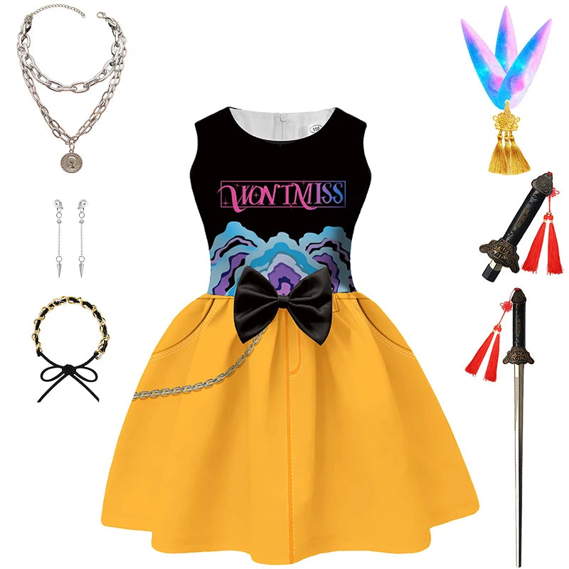 Demon Hunter Team Rumi, Zoey & Mira K-Pop Girls Cosplay Dress