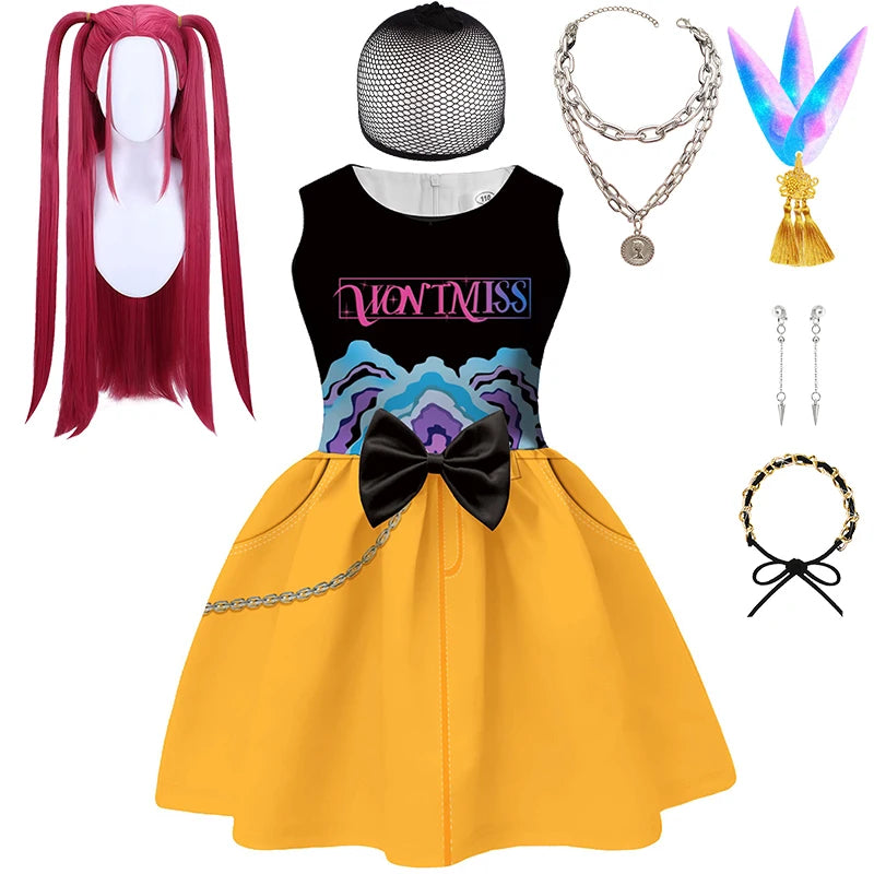 Demon Hunter Team Rumi, Zoey & Mira K-Pop Girls Cosplay Dress