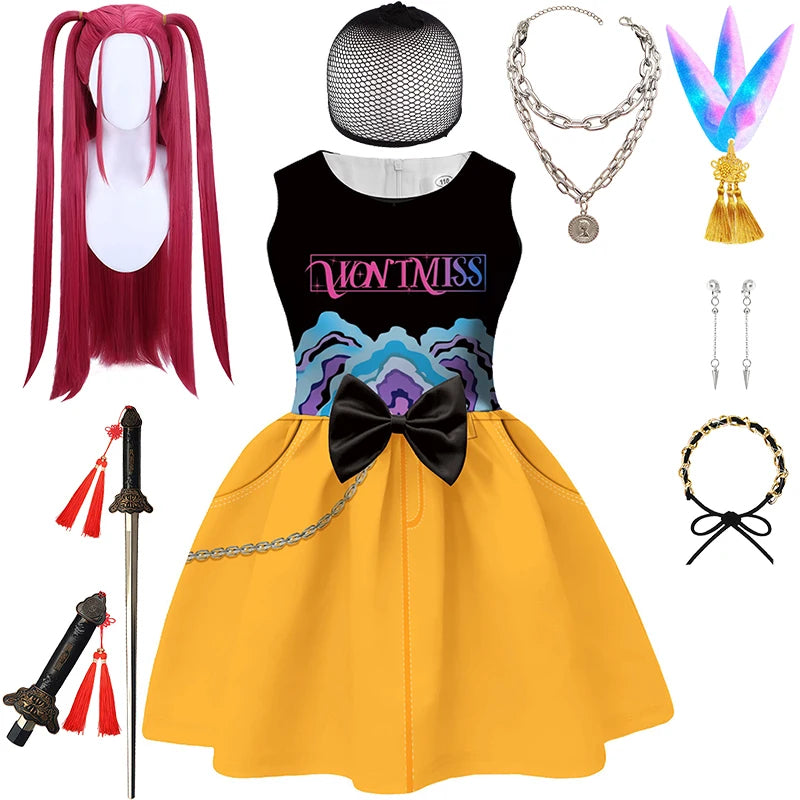 Demon Hunter Team Rumi, Zoey & Mira K-Pop Girls Cosplay Dress