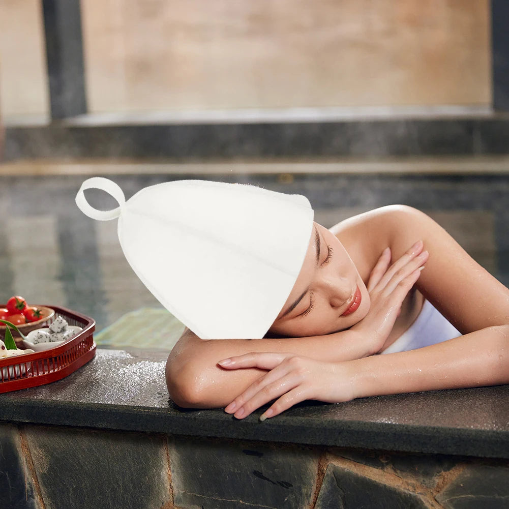 Qinsky Sauna Hat Unisex Felt Sauna Cap