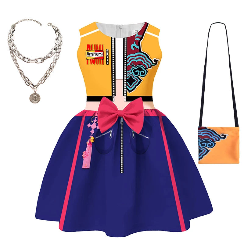 Demon Hunter Team Rumi, Zoey & Mira K-Pop Girls Cosplay Dress