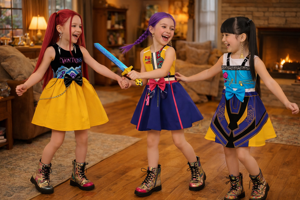 Demon Hunter Team Rumi, Zoey & Mira K-Pop Girls Cosplay Dress