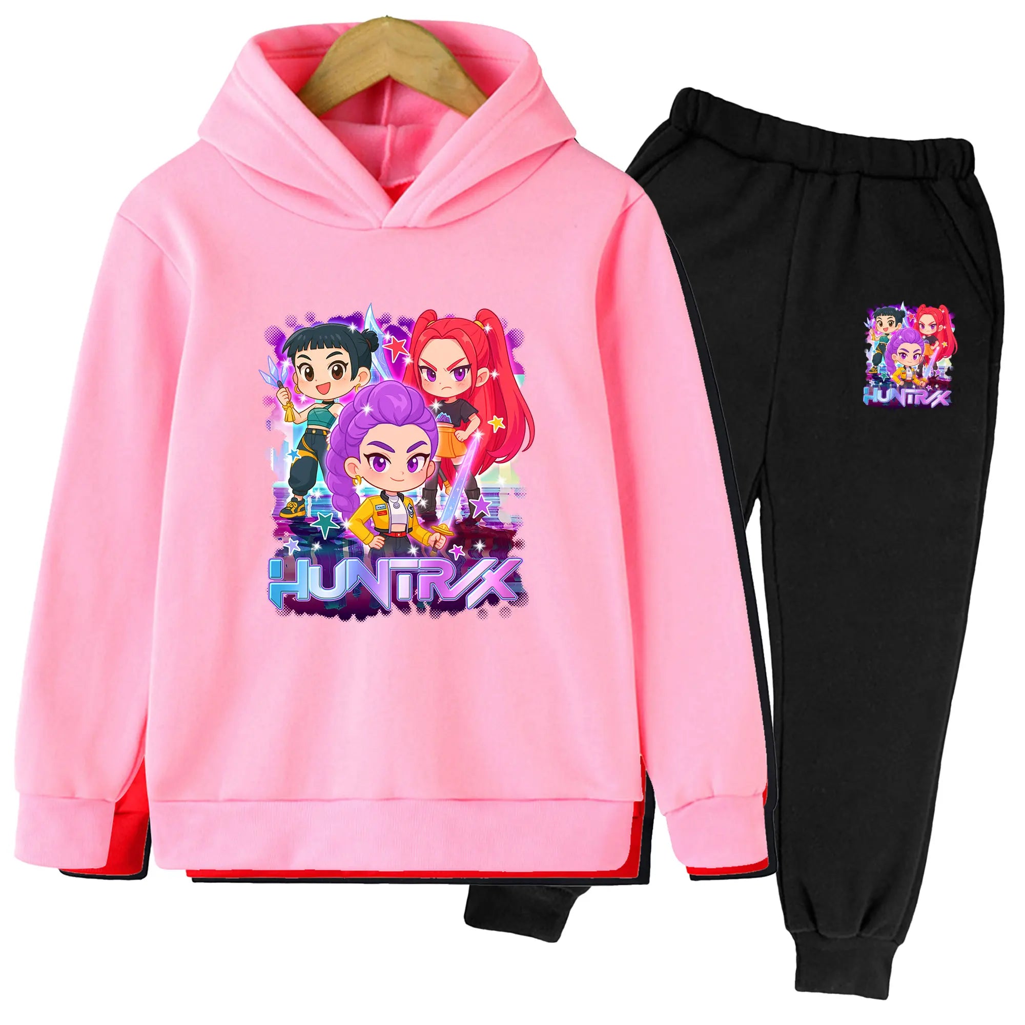 K-Pop Demon Hunters Rumi & Team Kids Hoodie & Pants Set