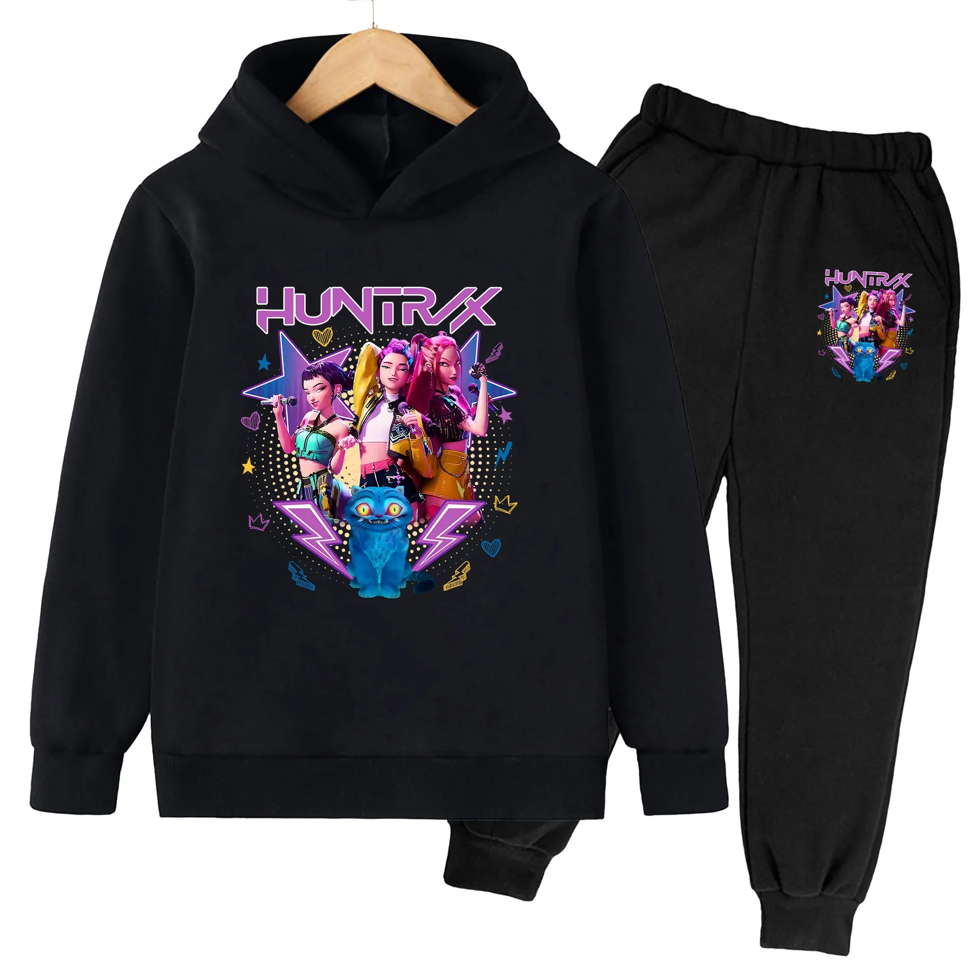 K-Pop Demon Hunters Rumi & Team Kids Hoodie & Pants Set