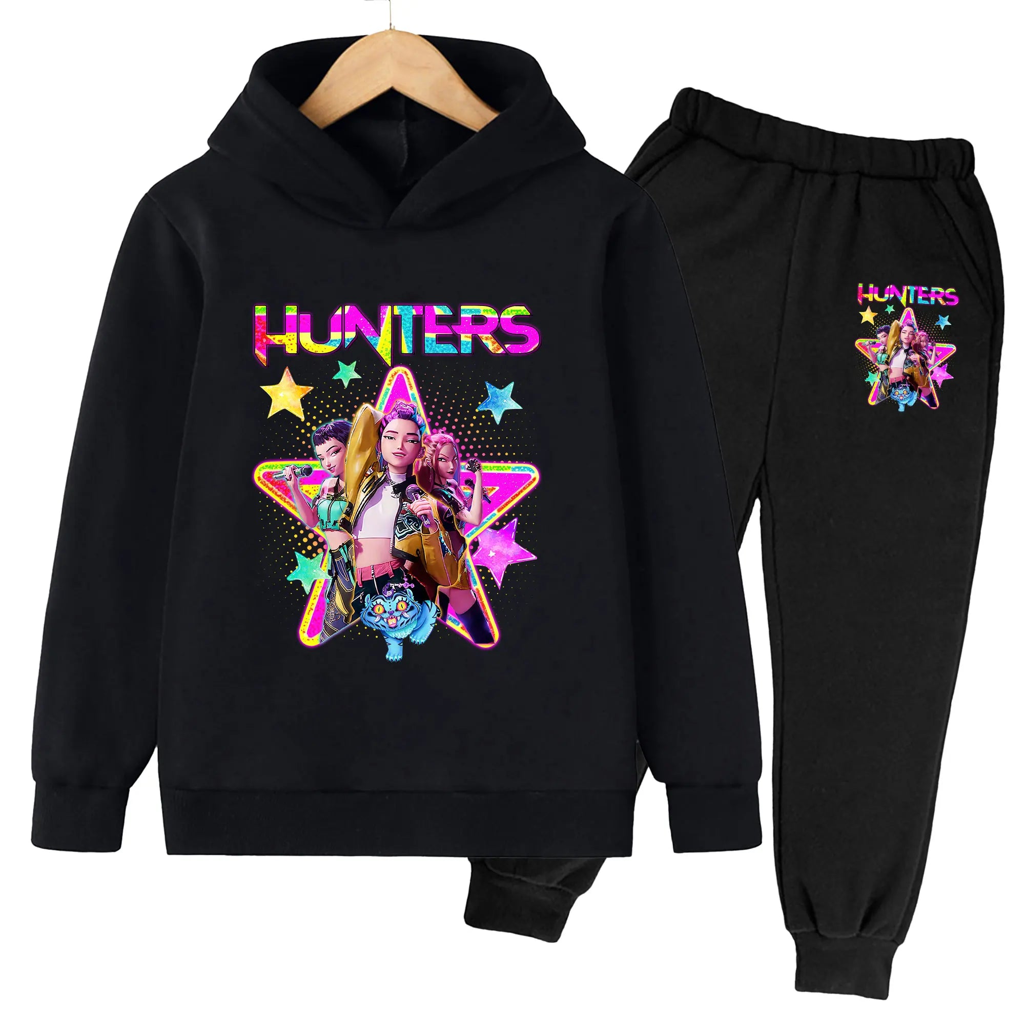 K-Pop Demon Hunters Rumi & Team Kids Hoodie & Pants Set