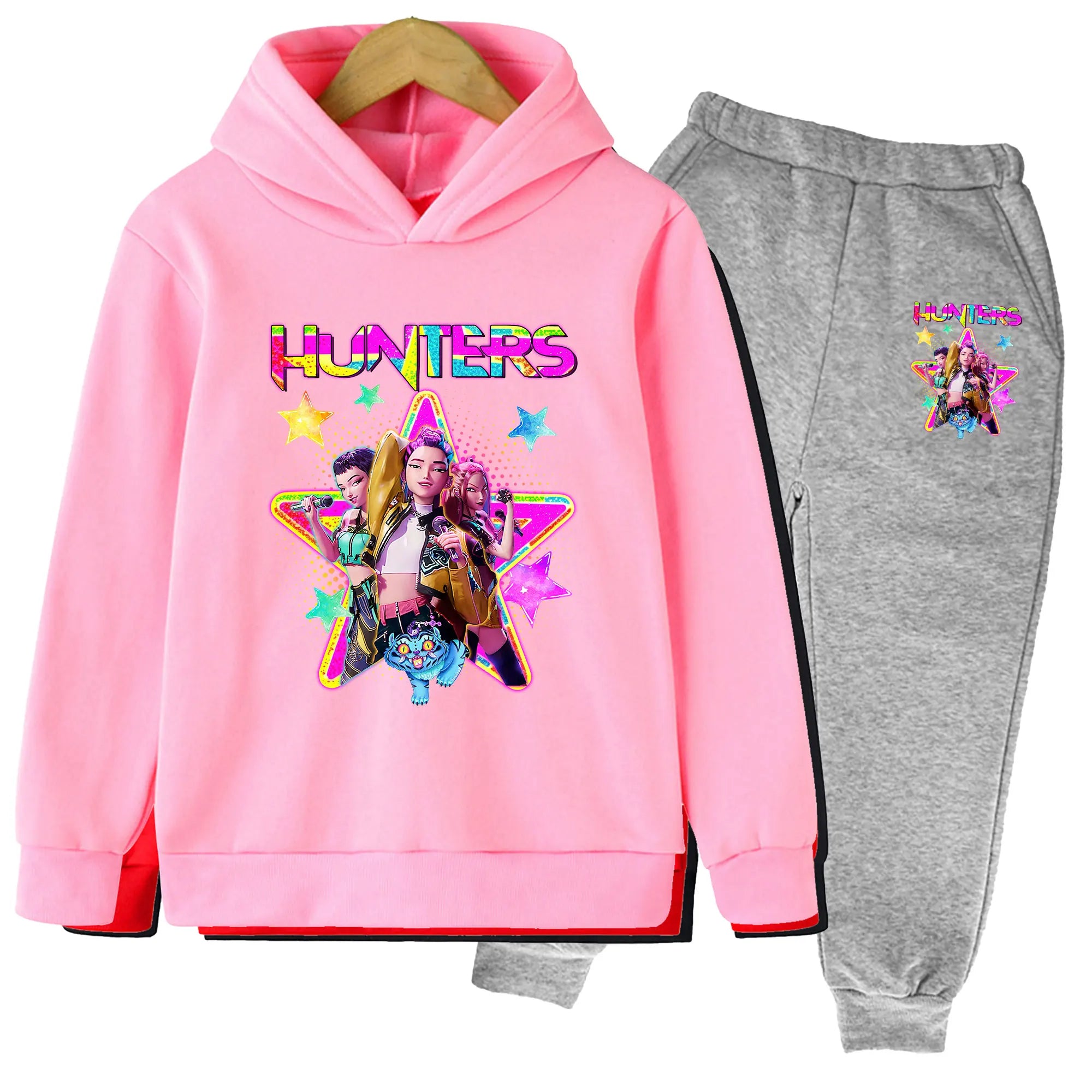 K-Pop Demon Hunters Rumi & Team Kids Hoodie & Pants Set