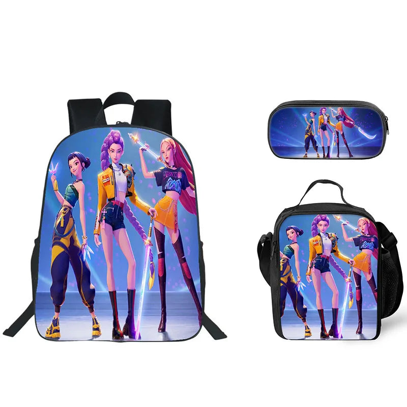 K-Pop Demon Hunters 3-Piece School Bag Set