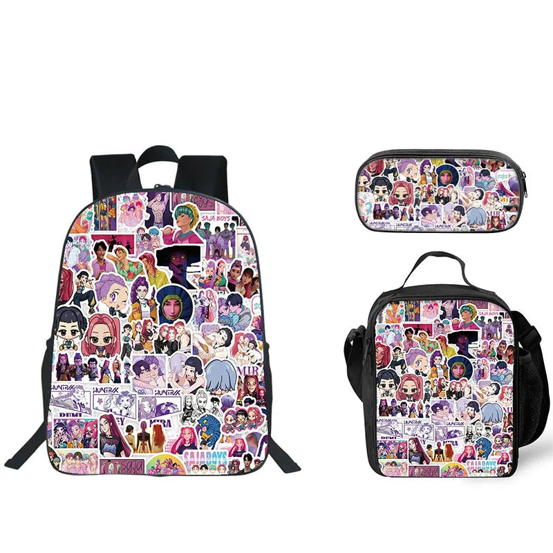 K-Pop Demon Hunters 3-Piece School Bag Set