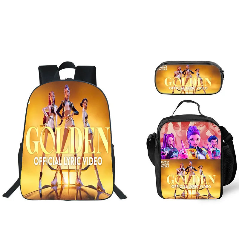 K-Pop Demon Hunters 3-Piece School Bag Set