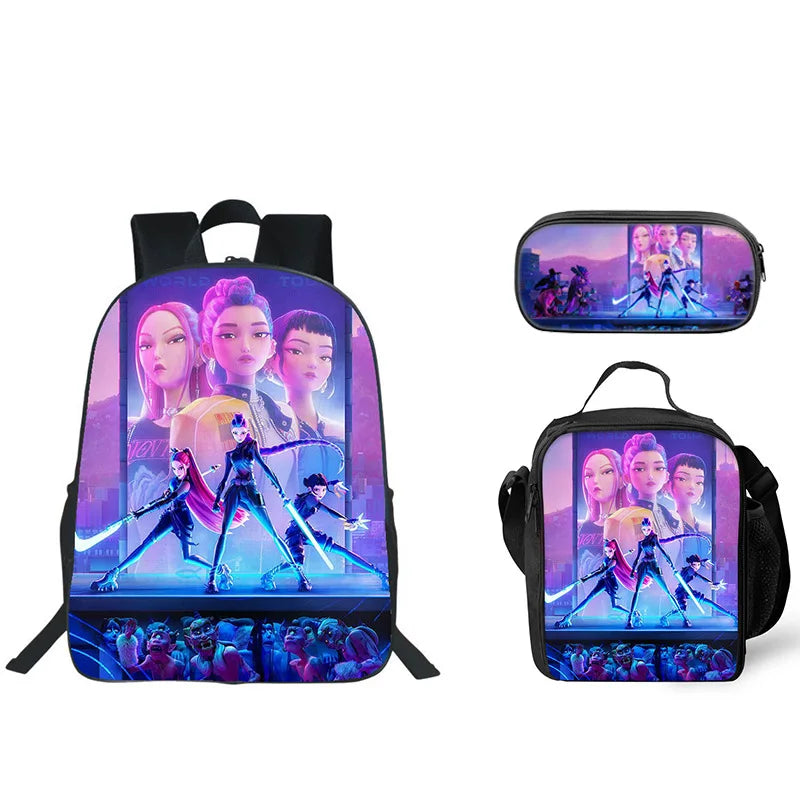 K-Pop Demon Hunters 3-Piece School Bag Set