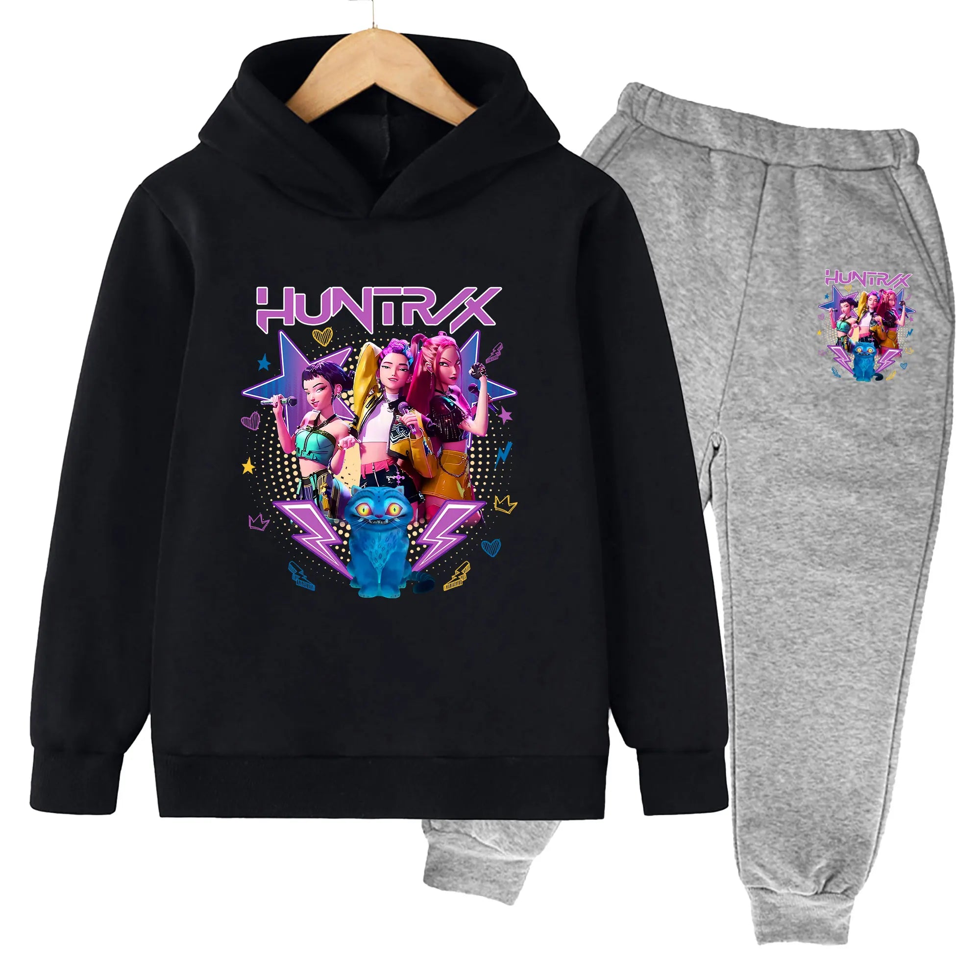 K-Pop Demon Hunters Rumi & Team Kids Hoodie & Pants Set