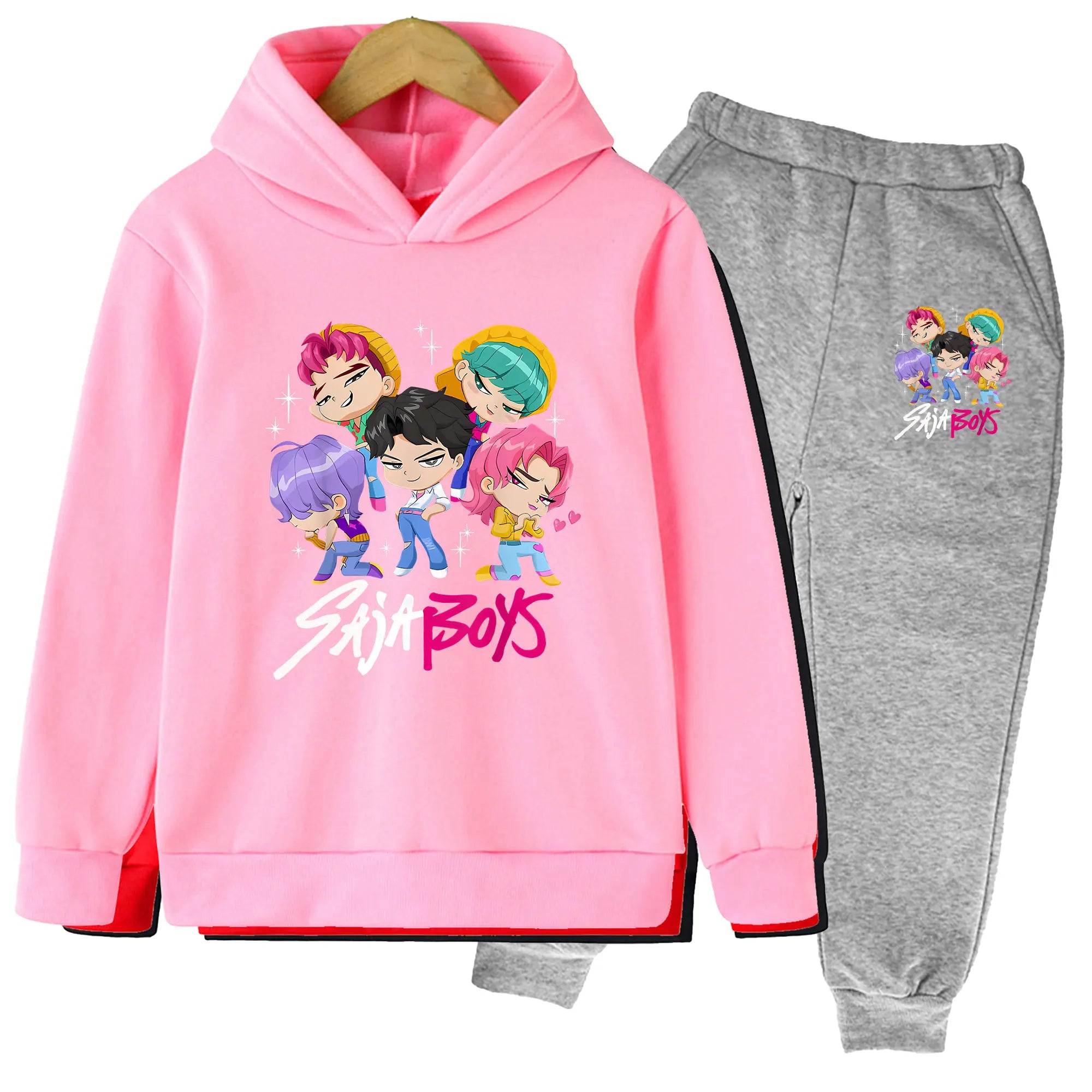 K-Pop Demon Hunters Rumi & Team Kids Hoodie & Pants Set