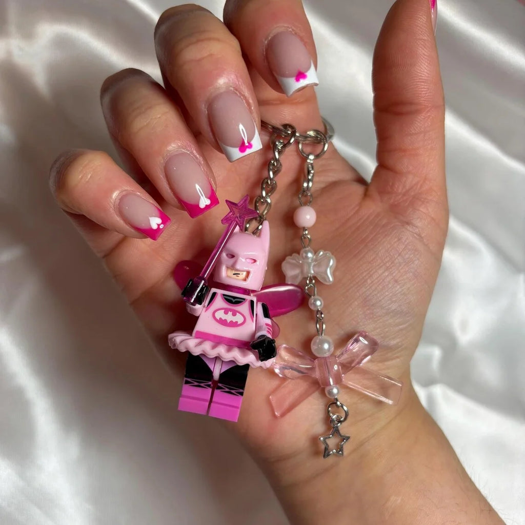 3D Minifigure Keychain - Pink Fairy Bat