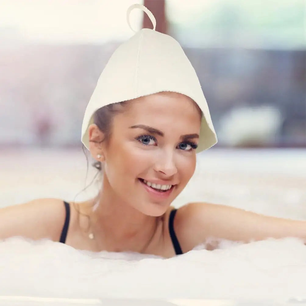 Qinsky Sauna Hat Unisex Felt Sauna Cap