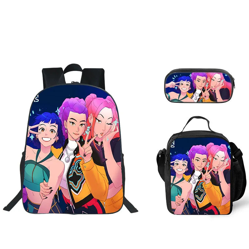 K-Pop Demon Hunters 3-Piece School Bag Set