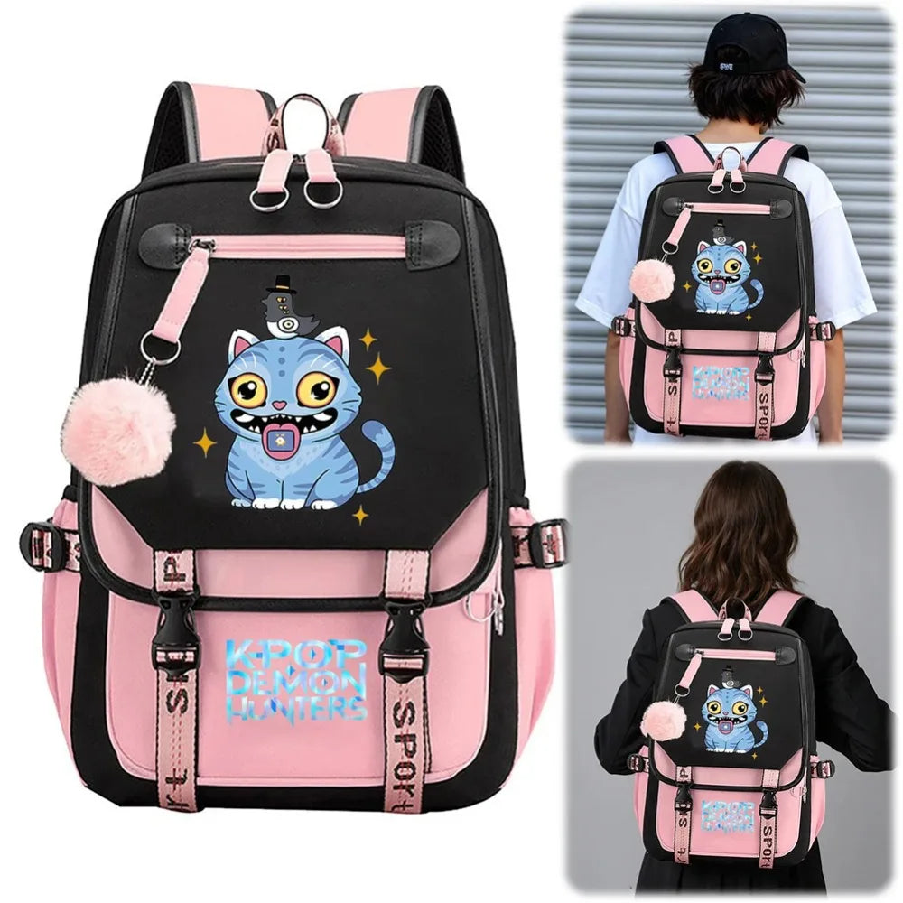 K-Pop Demon Hunters Rumi, Zoey & Mira - Anime Backpack – Multi-Pocket