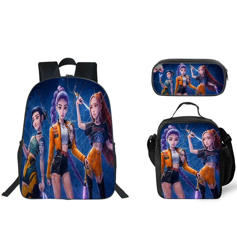 K-Pop Demon Hunters 3-Piece School Bag Set