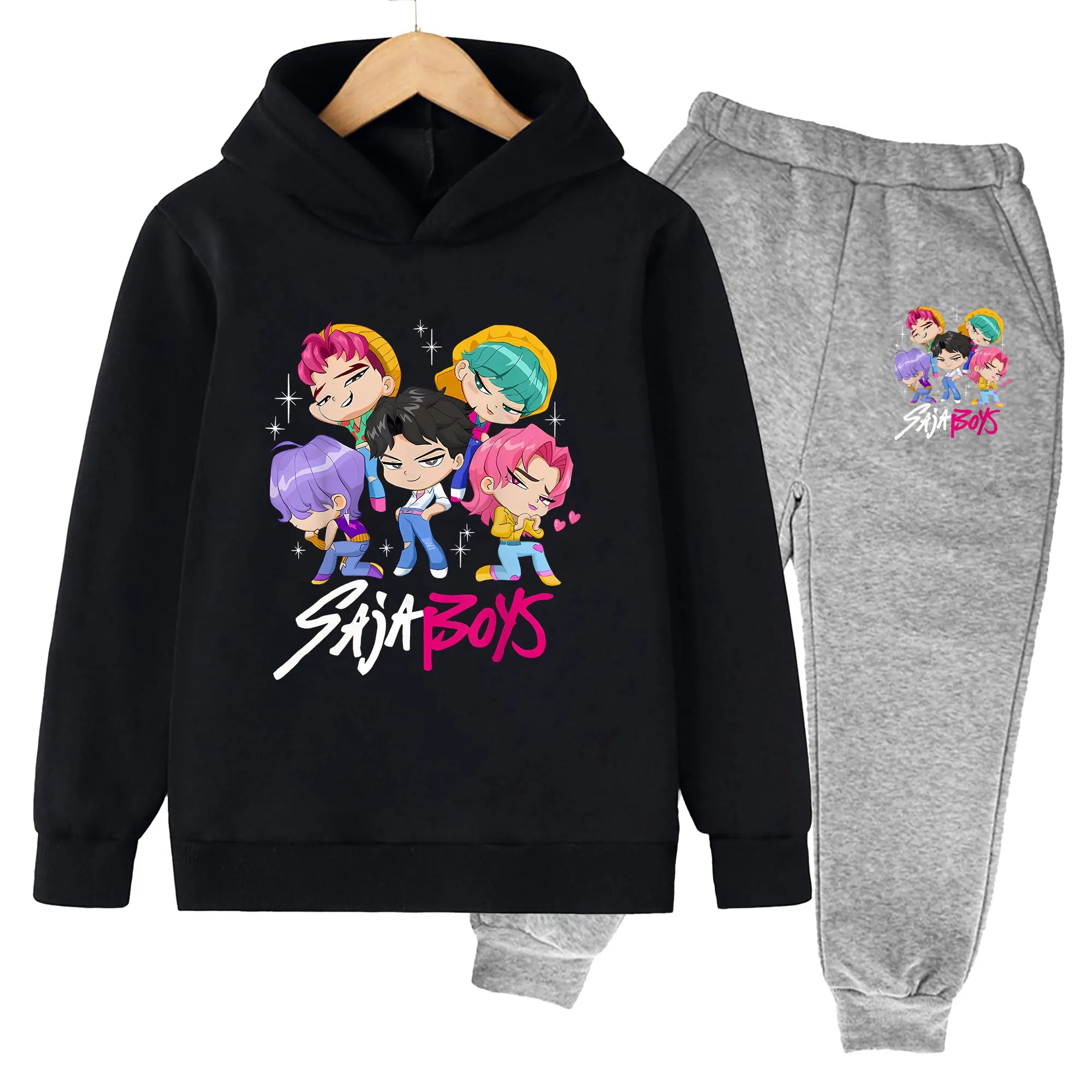 K-Pop Demon Hunters Rumi & Team Kids Hoodie & Pants Set
