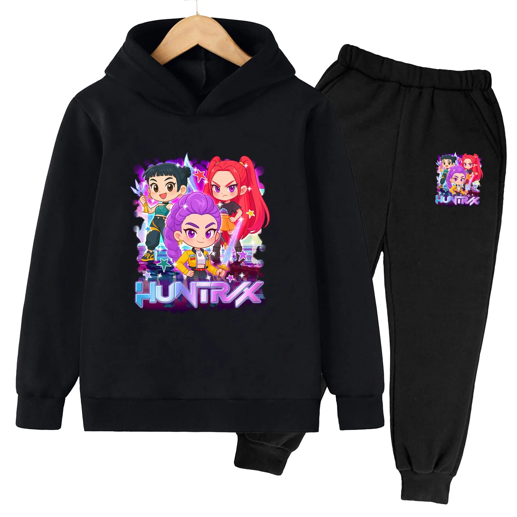 K-Pop Demon Hunters Rumi & Team Kids Hoodie & Pants Set