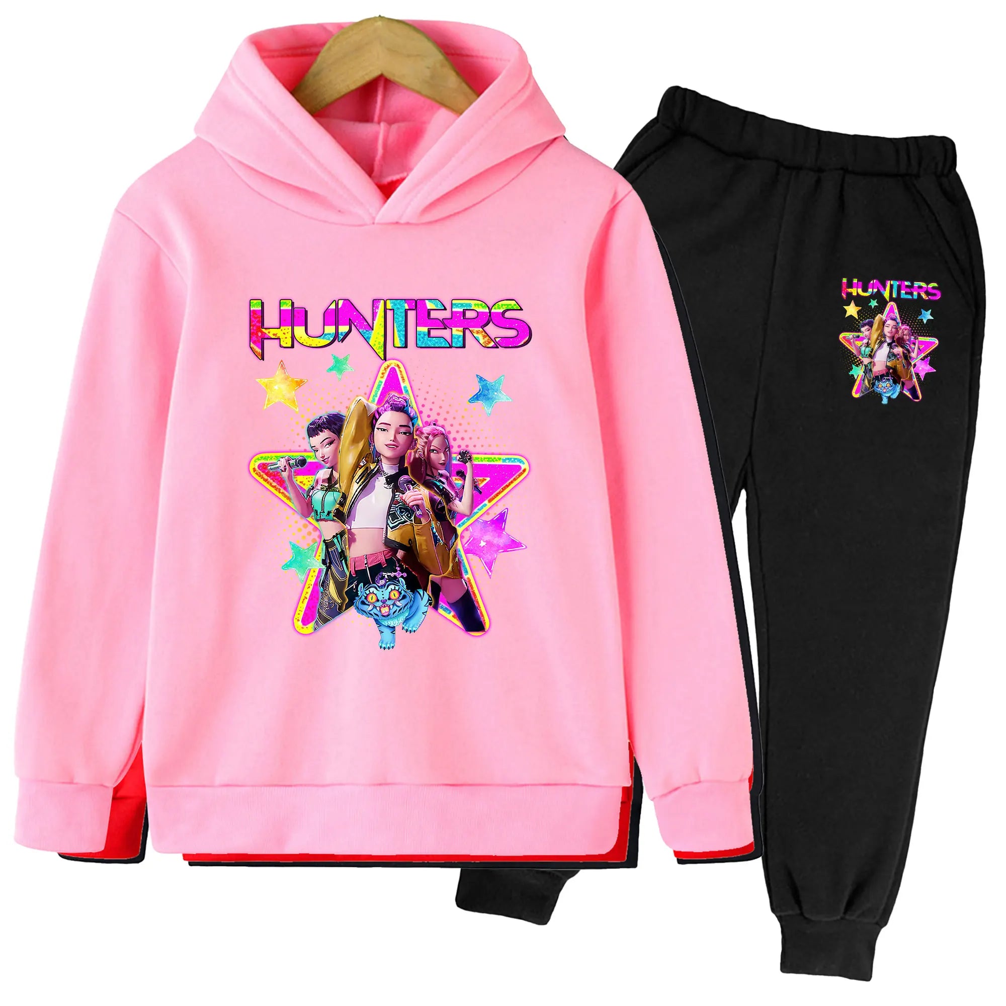 K-Pop Demon Hunters Rumi & Team Kids Hoodie & Pants Set