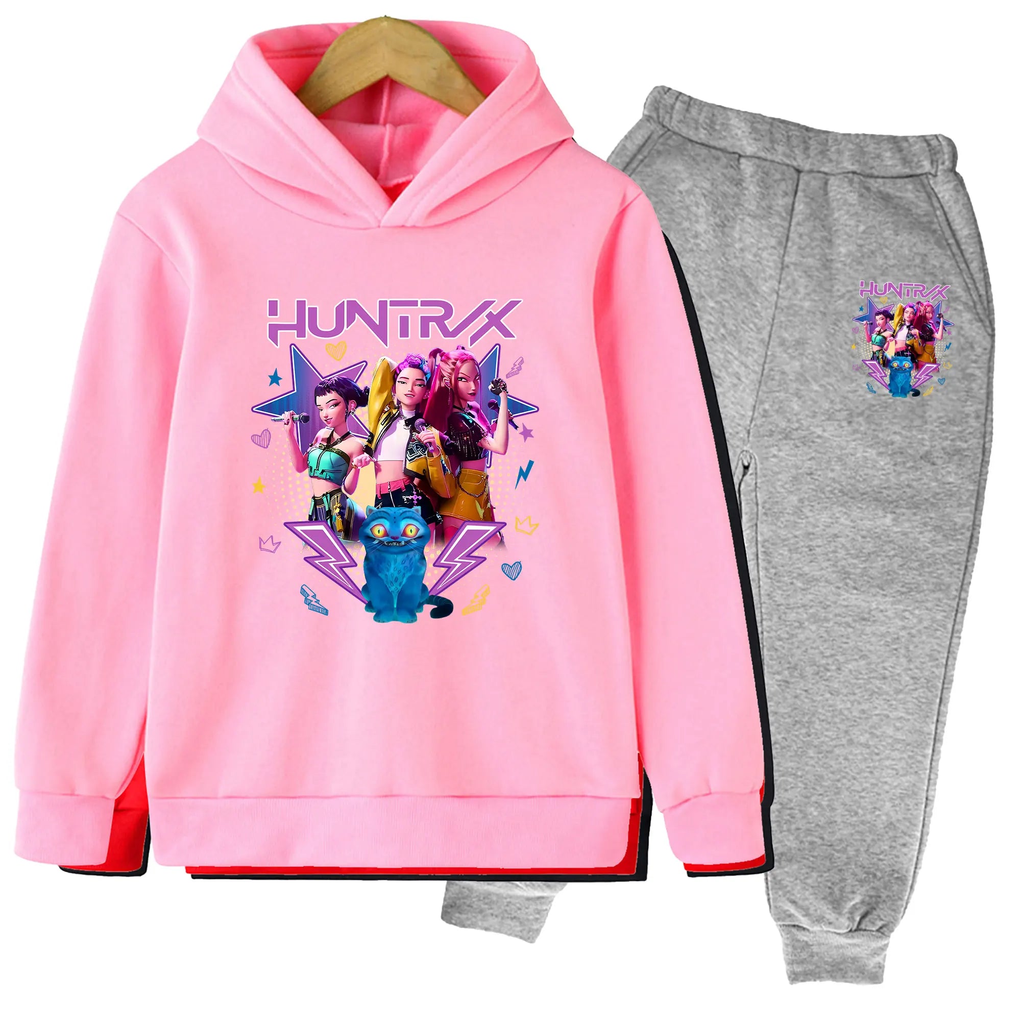 K-Pop Demon Hunters Rumi & Team Kids Hoodie & Pants Set