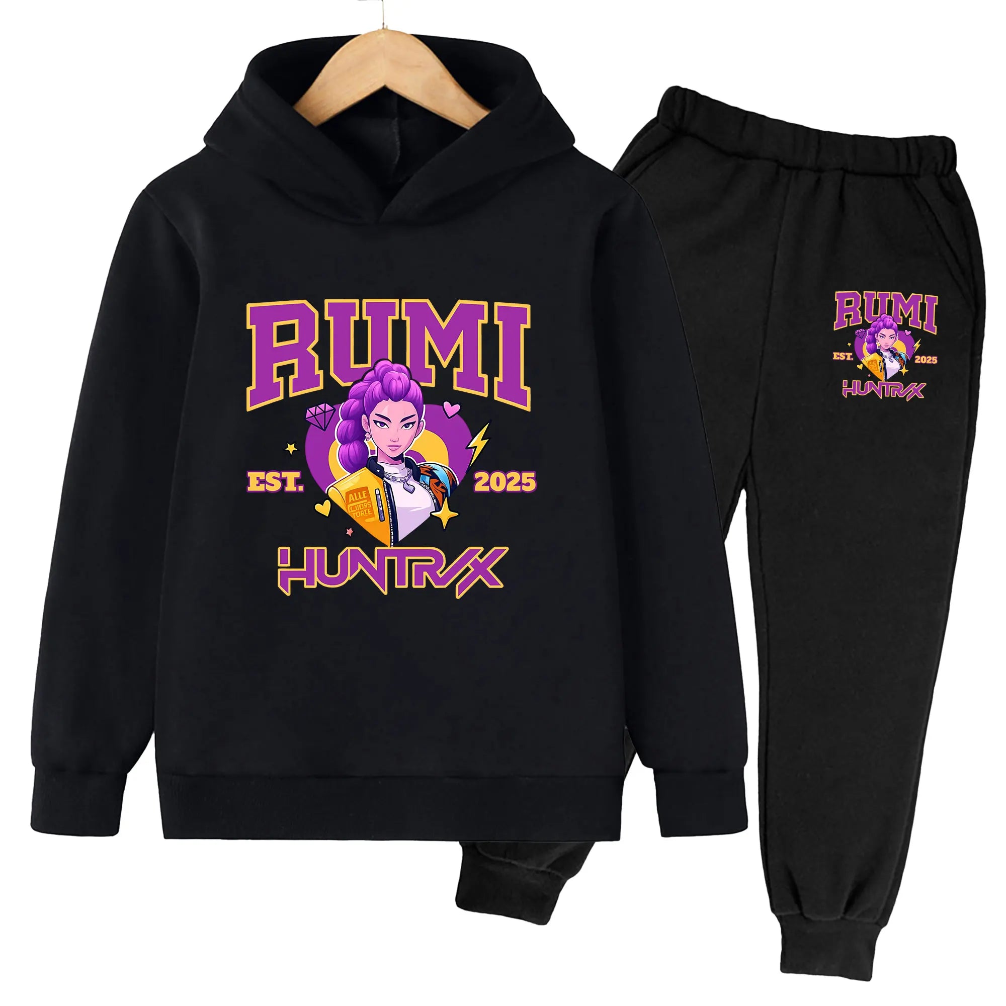 K-Pop Demon Hunters Rumi & Team Kids Hoodie & Pants Set