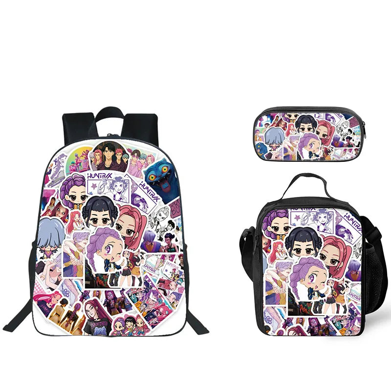 K-Pop Demon Hunters 3-Piece School Bag Set