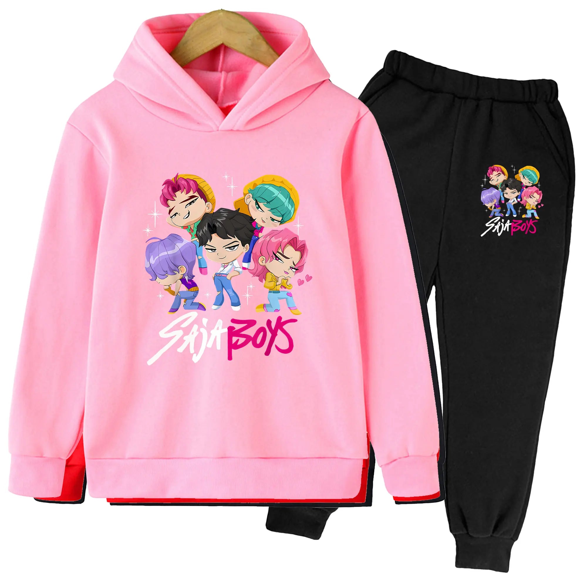 K-Pop Demon Hunters Rumi & Team Kids Hoodie & Pants Set