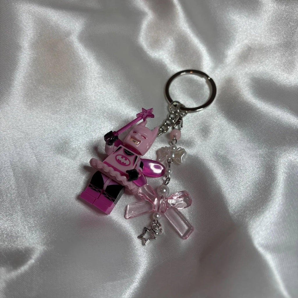 3D Minifigure Keychain - Pink Fairy Bat