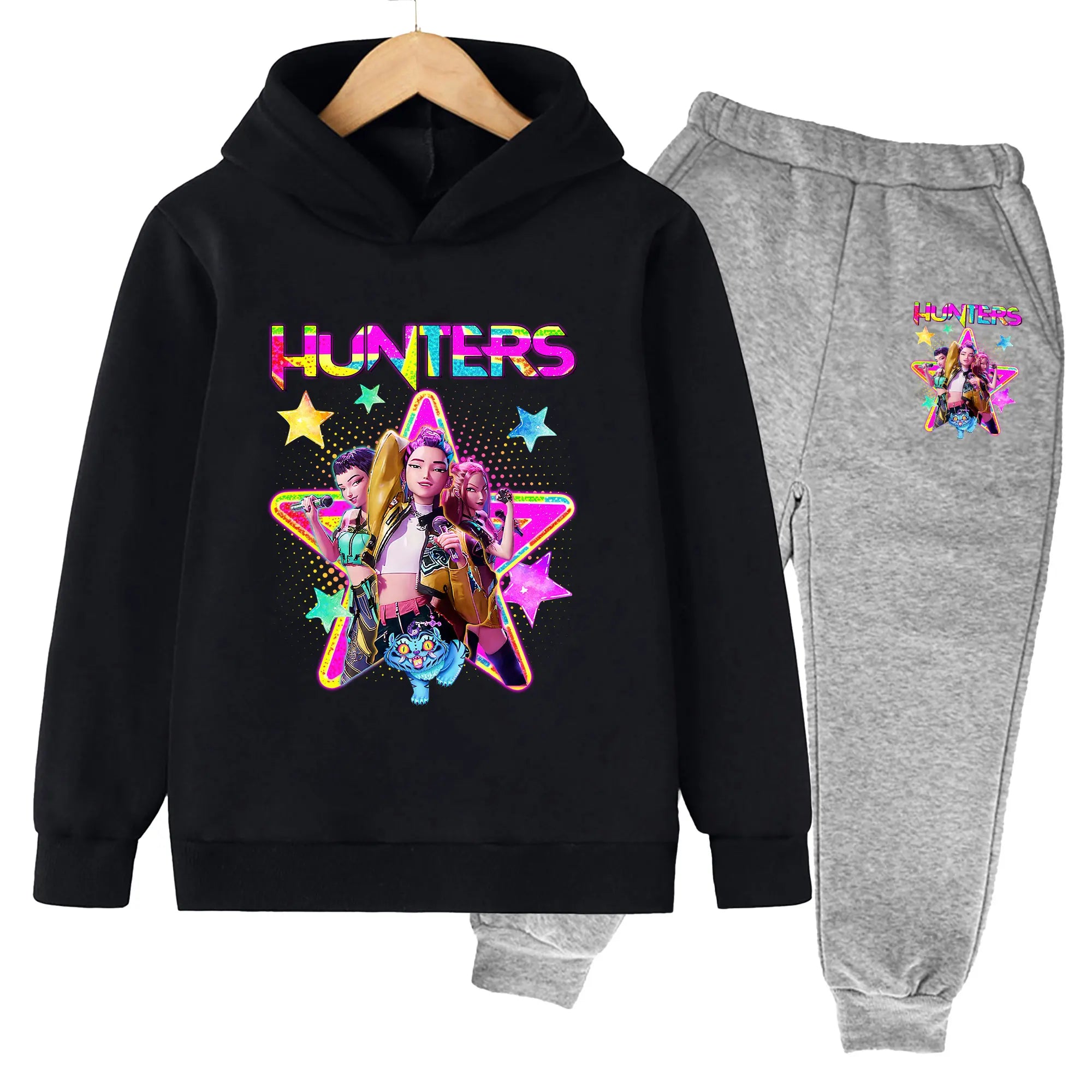 K-Pop Demon Hunters Rumi & Team Kids Hoodie & Pants Set