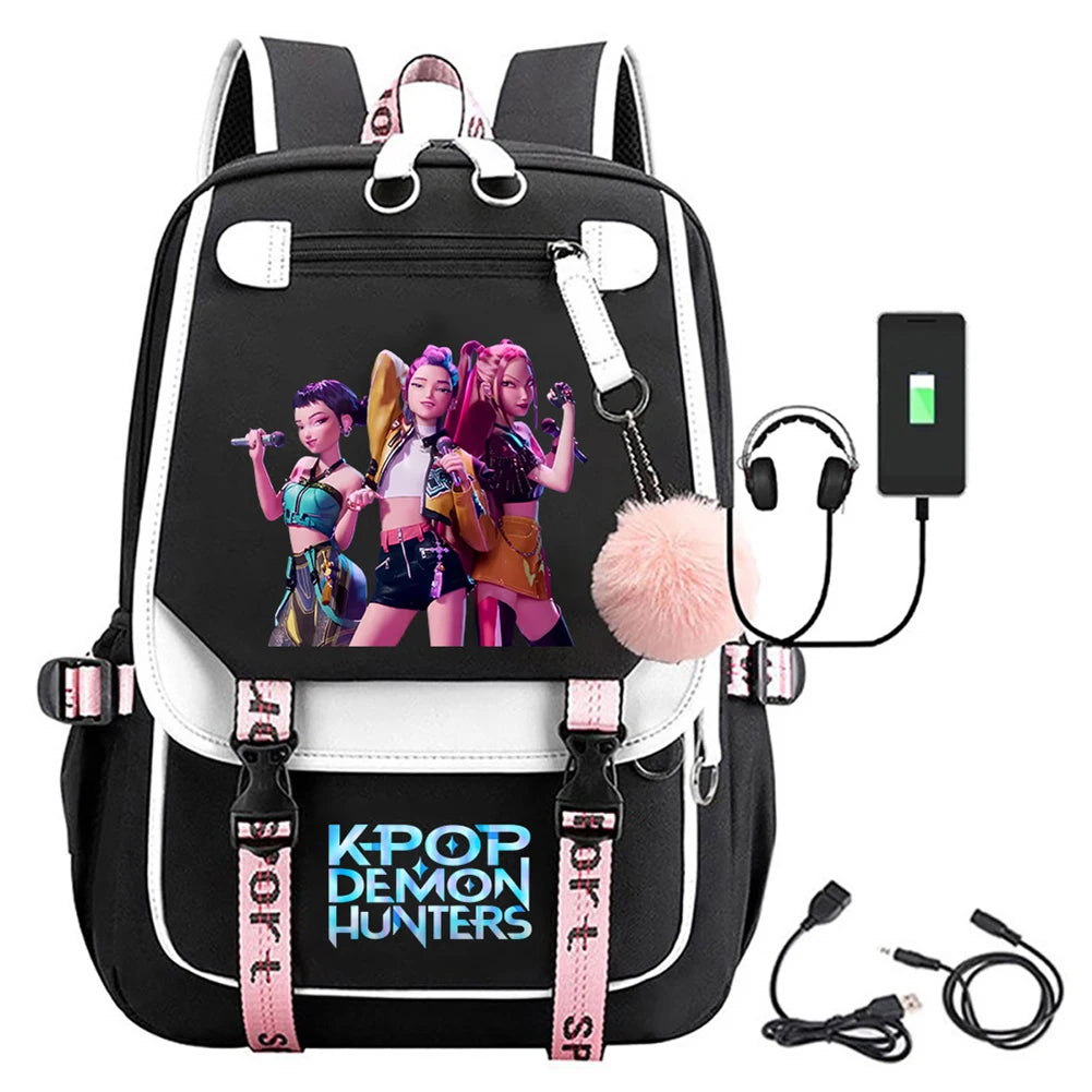K-Pop Demon Hunters Rumi, Zoey & Mira - Anime Backpack – Multi-Pocket