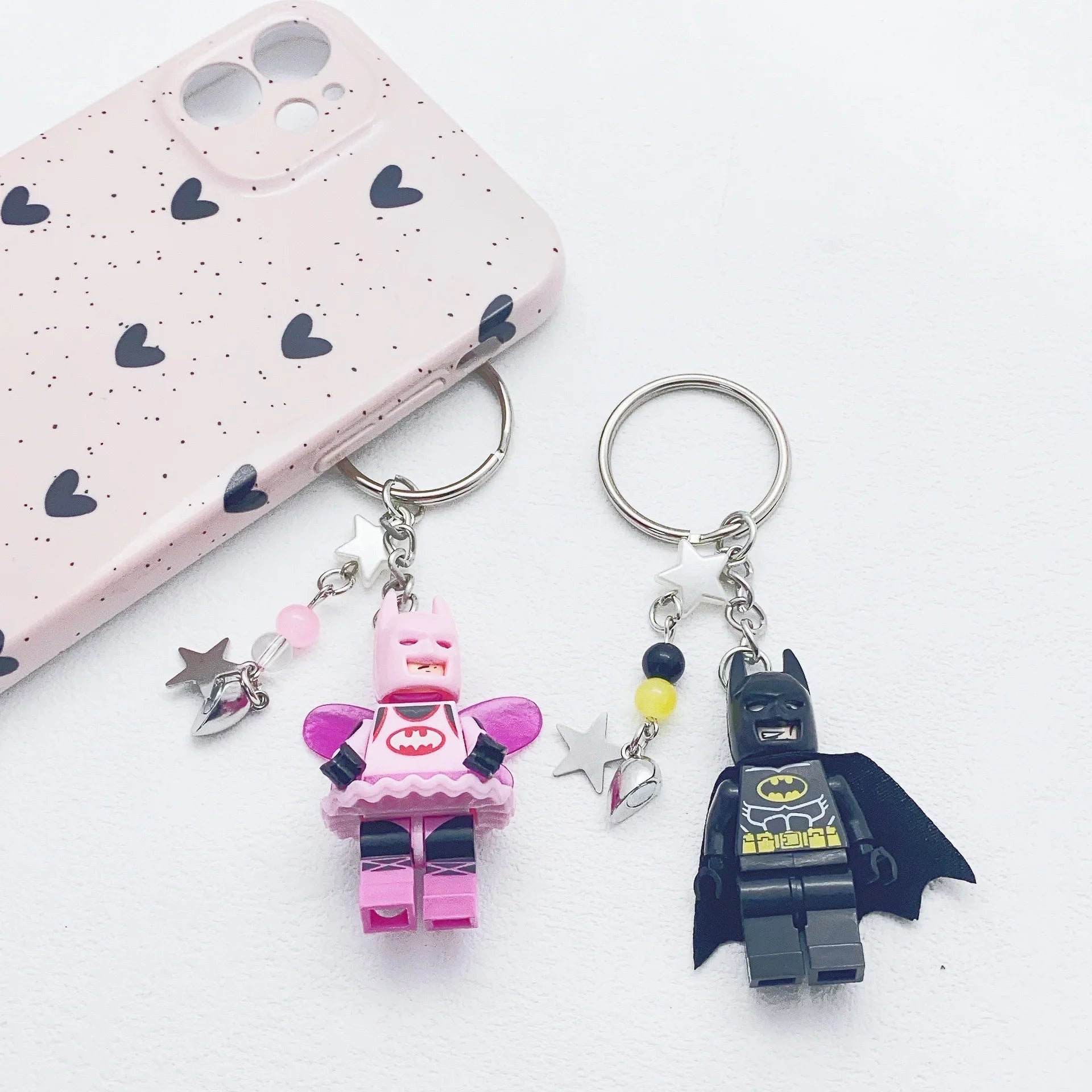 Handmade 3D Fairy Star Bat Magnetic Keychain – Y2K Bow